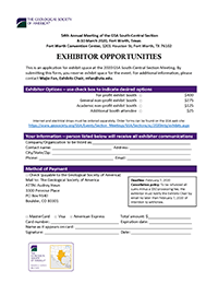 Exhibitor application